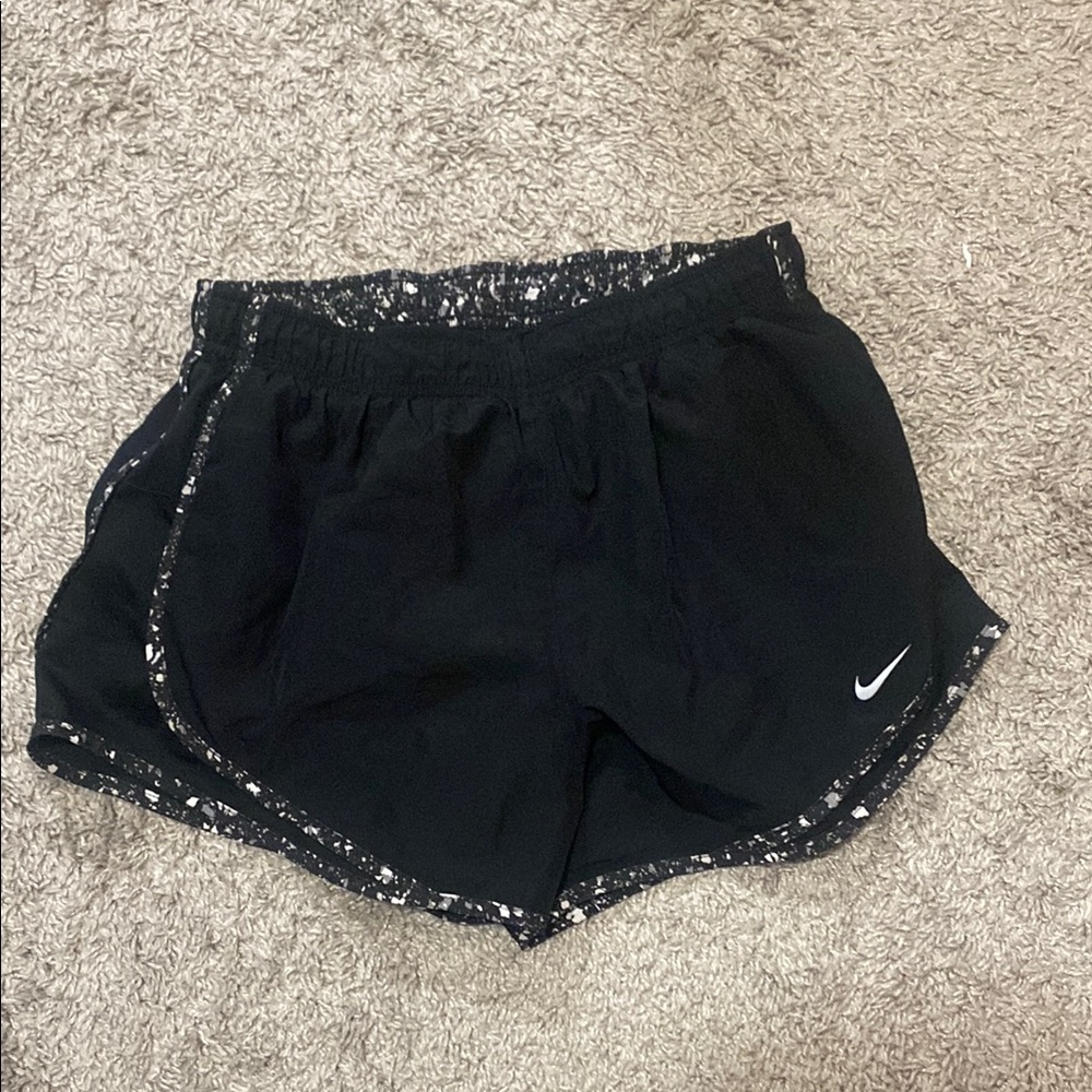 Nike Black Athletic Shorts with Lightweight Fabric and Wide Elastic Waistband